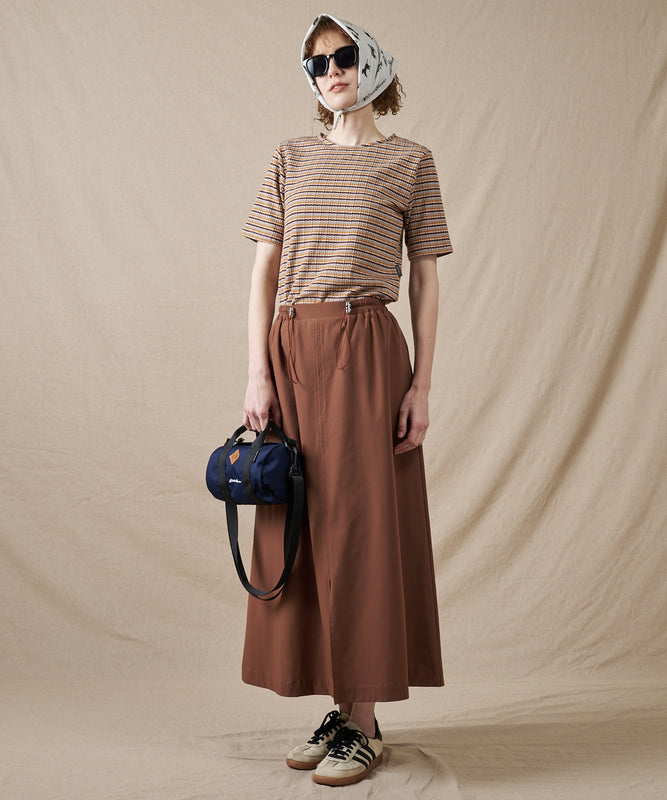 コーテッド ドローストリング スカート/COATED DRAWSTRING SKIRT
