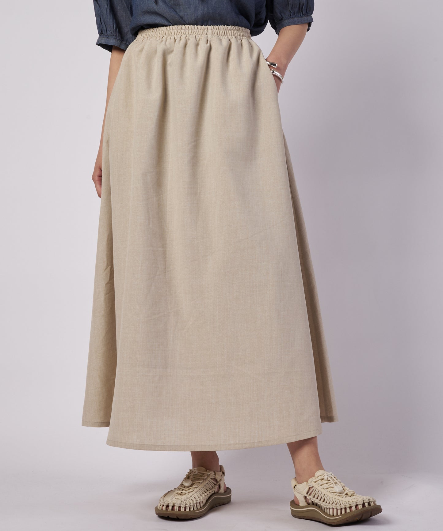 【予約】ギャザーフレアスカート/GATHER FLARE SKIRT