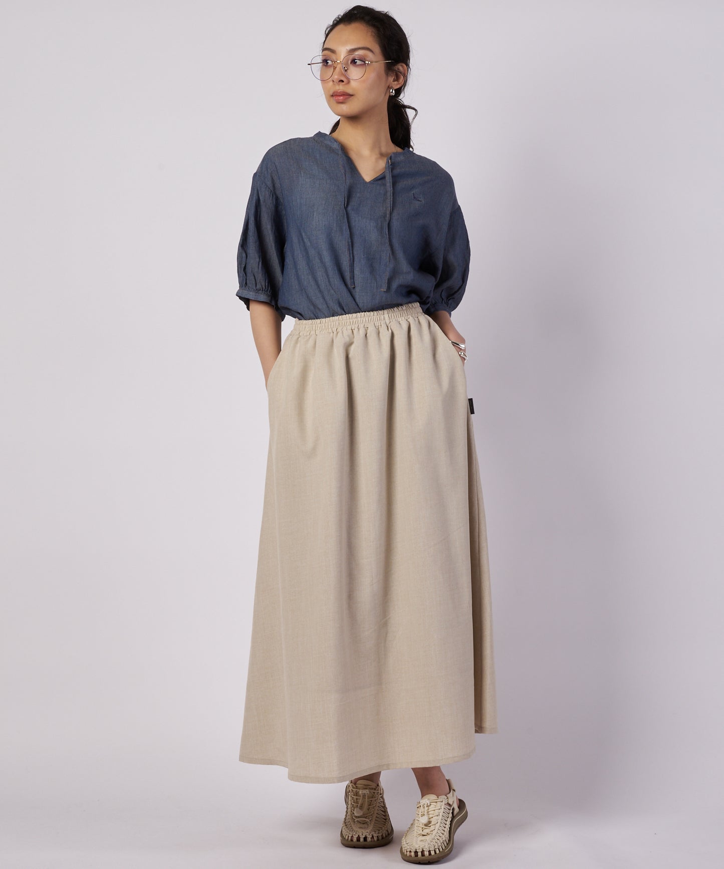 【予約】ギャザーフレアスカート/GATHER FLARE SKIRT