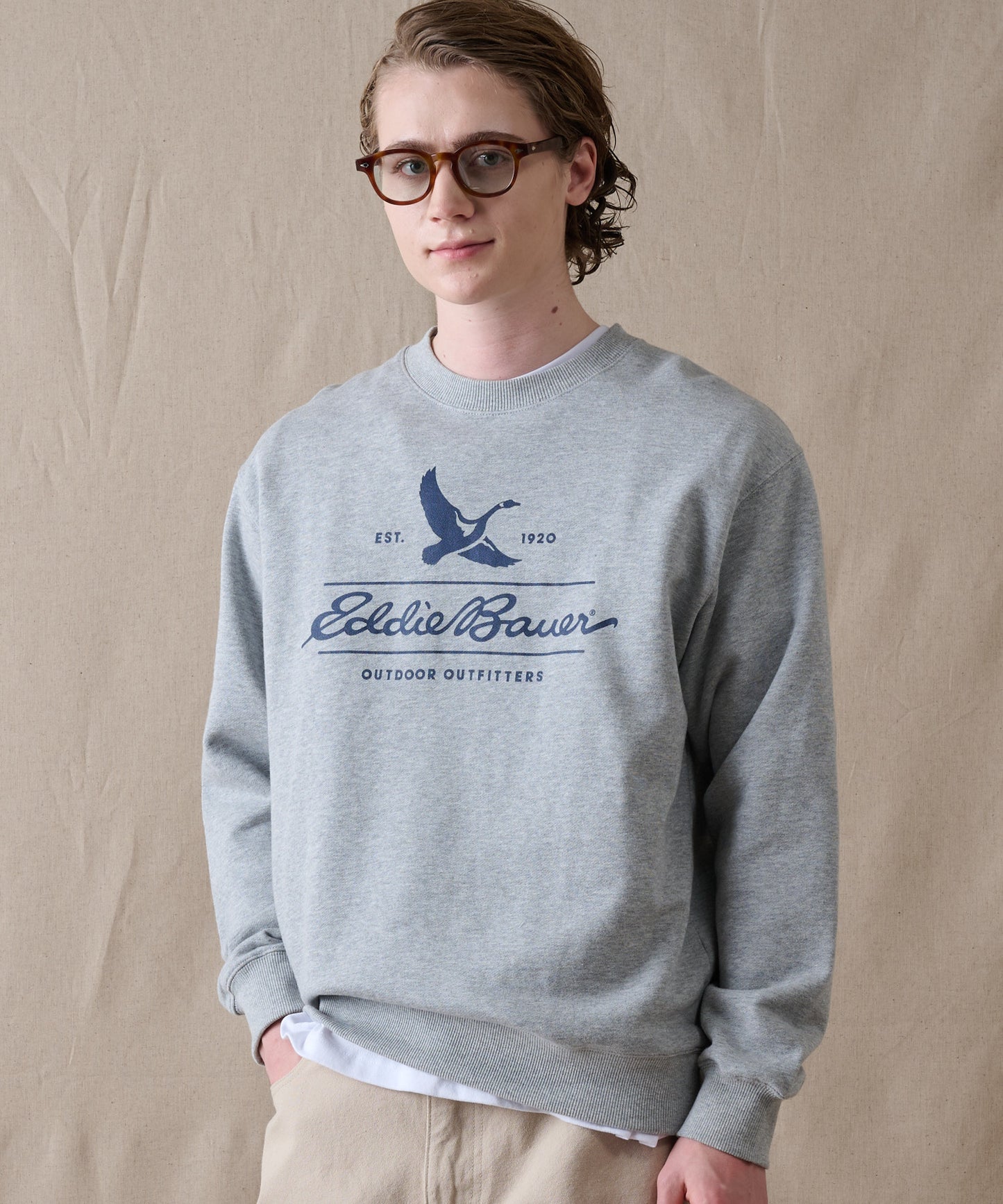 クラシックロゴプリント クルースウェット/CLASSIC LOGO PRINT  CREW