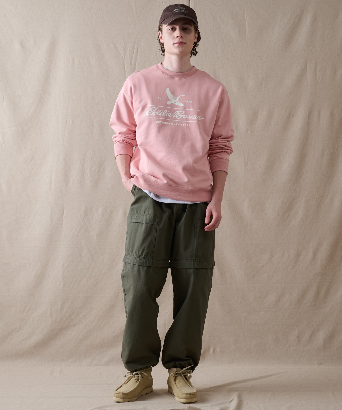 クラシックロゴプリント クルースウェット/CLASSIC LOGO PRINT  CREW