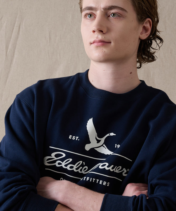 クラシックロゴプリント クルースウェット/CLASSIC LOGO PRINT  CREW