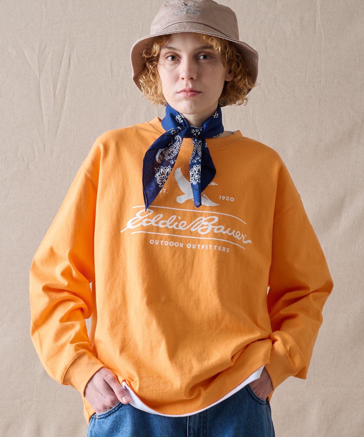 クラシックロゴプリント 長袖Tシャツ/CLASSIC LOGO PRINT LS TEE