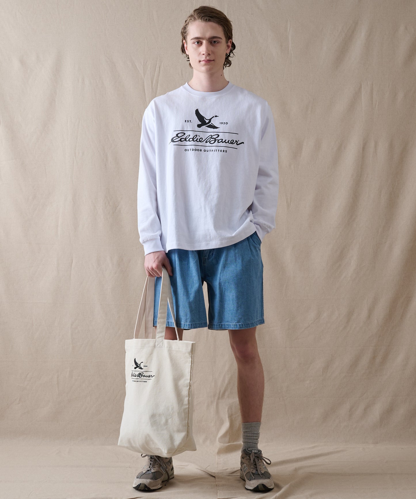 クラシックロゴプリント 長袖Tシャツ/CLASSIC LOGO PRINT LS TEE