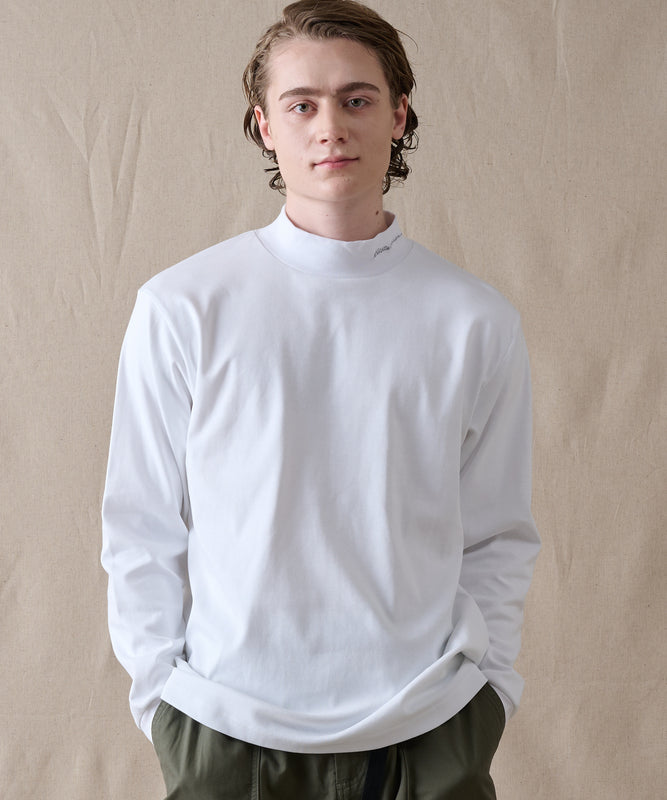 スムース モックネック 長袖Tシャツ/SMOOTH MOCK NECK LS TEE