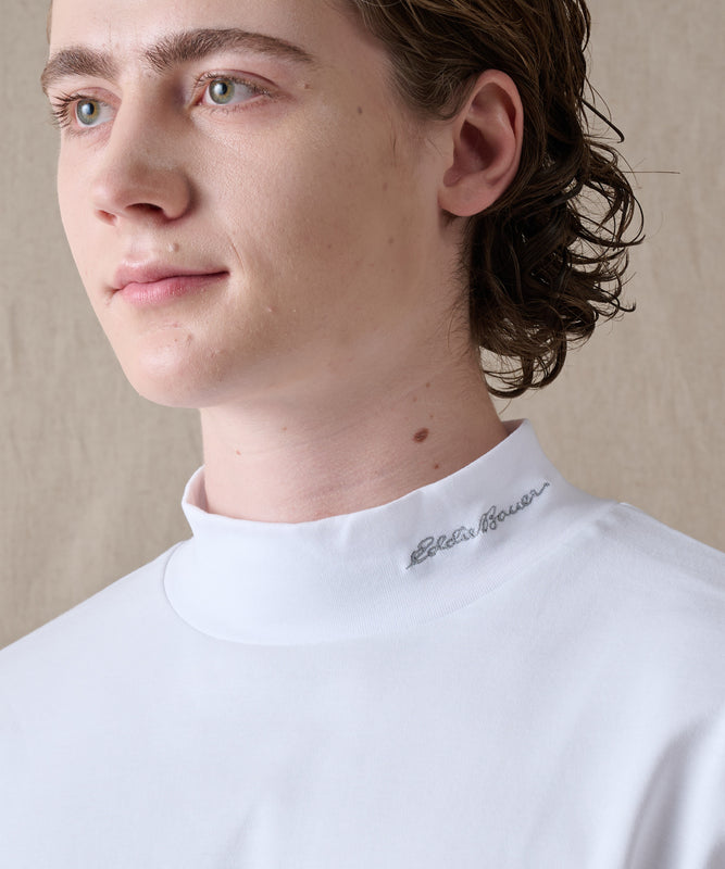 スムース モックネック 長袖Tシャツ/SMOOTH MOCK NECK LS TEE