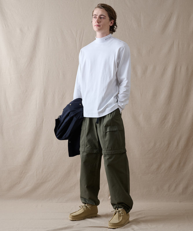 スムース モックネック 長袖Tシャツ/SMOOTH MOCK NECK LS TEE
