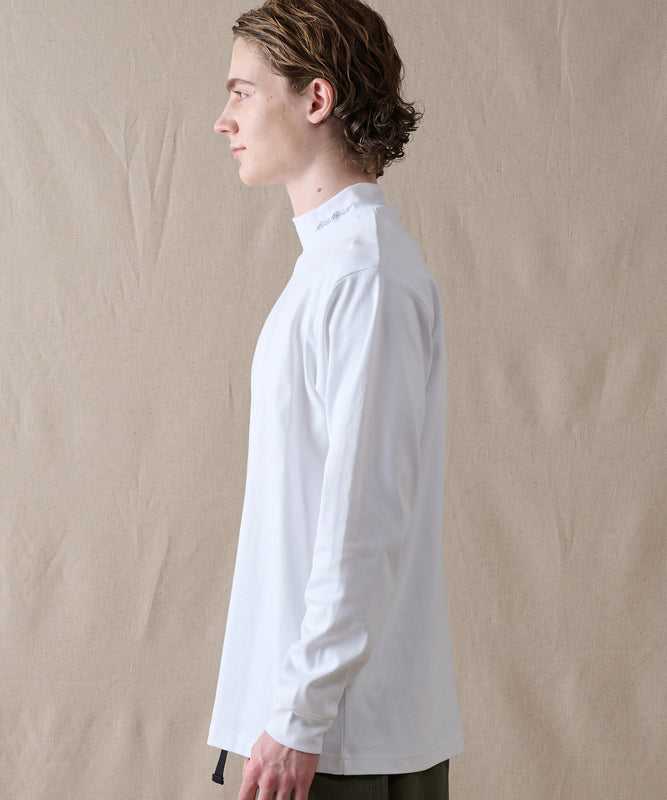 スムース モックネック 長袖Tシャツ/SMOOTH MOCK NECK LS TEE