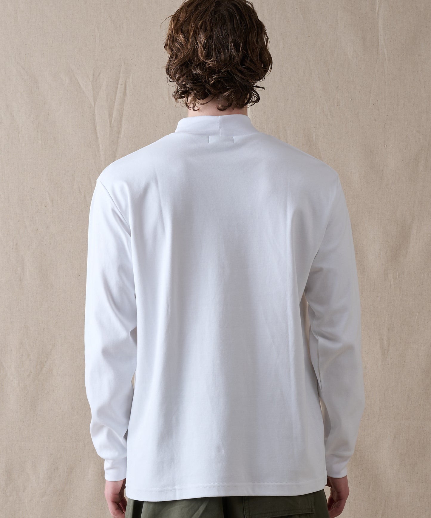 スムース モックネック 長袖Tシャツ/SMOOTH MOCK NECK LS TEE