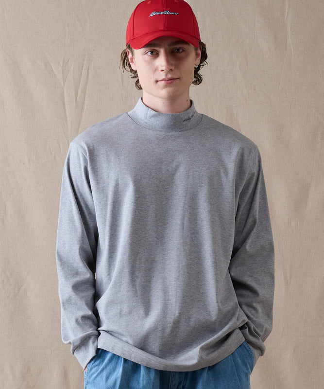 スムース モックネック 長袖Tシャツ/SMOOTH MOCK NECK LS TEE
