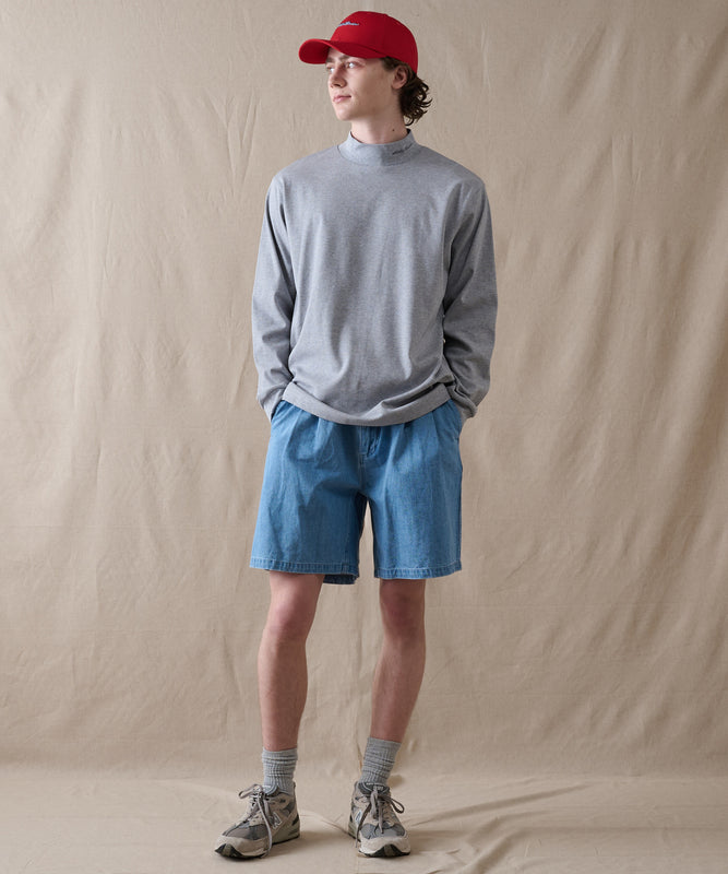 スムース モックネック 長袖Tシャツ/SMOOTH MOCK NECK LS TEE