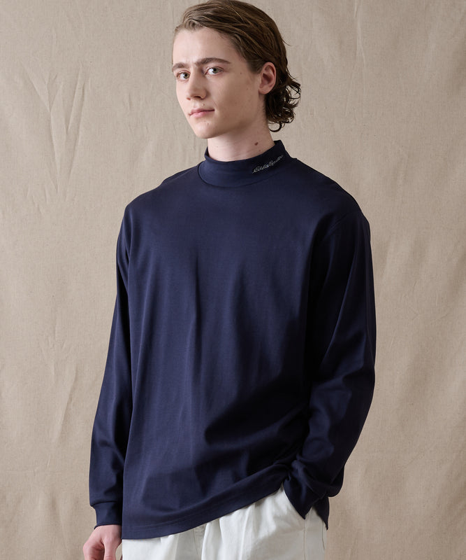 スムース モックネック 長袖Tシャツ/SMOOTH MOCK NECK LS TEE