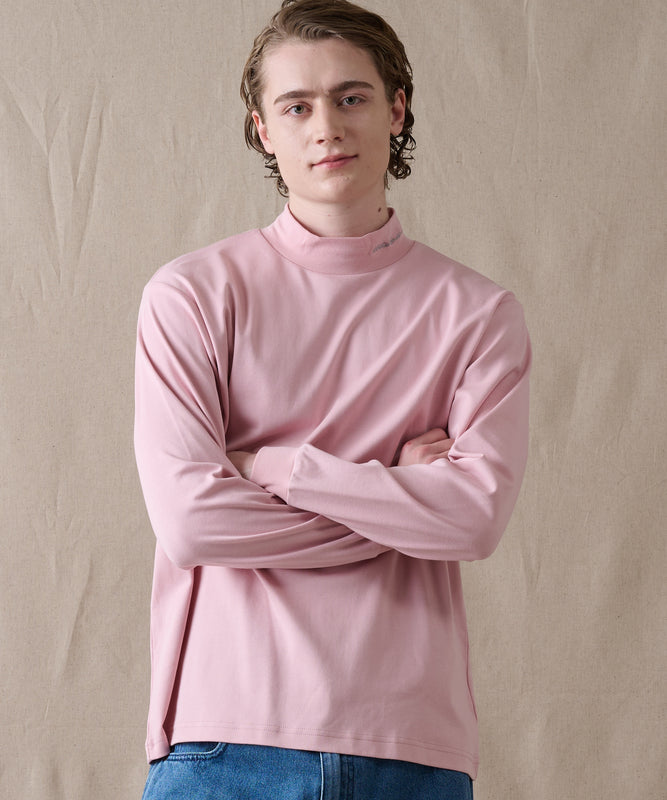 スムース モックネック 長袖Tシャツ/SMOOTH MOCK NECK LS TEE