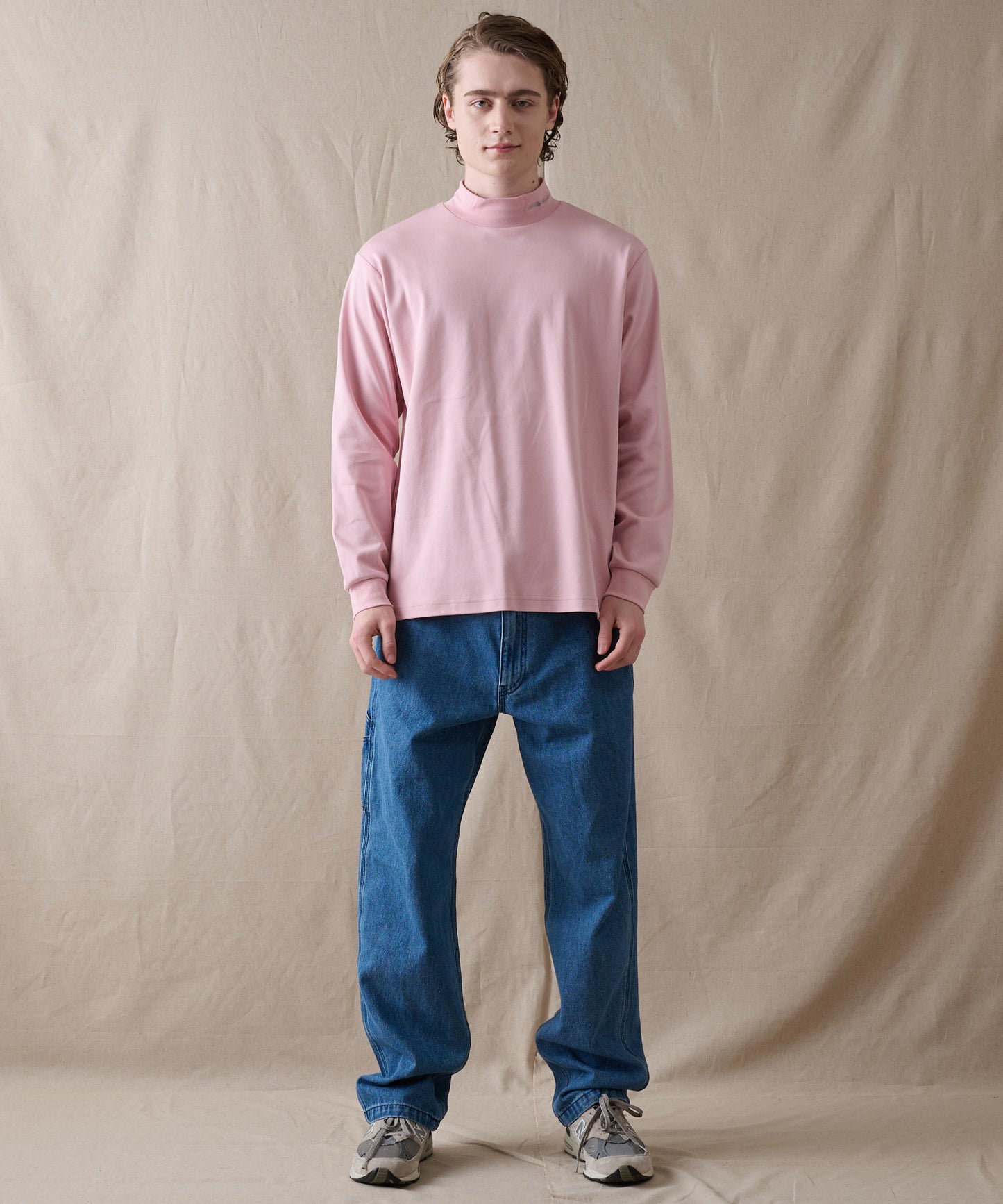 スムース モックネック 長袖Tシャツ/SMOOTH MOCK NECK LS TEE