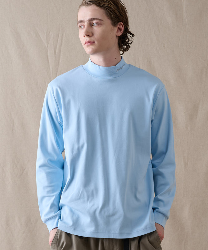 スムース モックネック 長袖Tシャツ/SMOOTH MOCK NECK LS TEE
