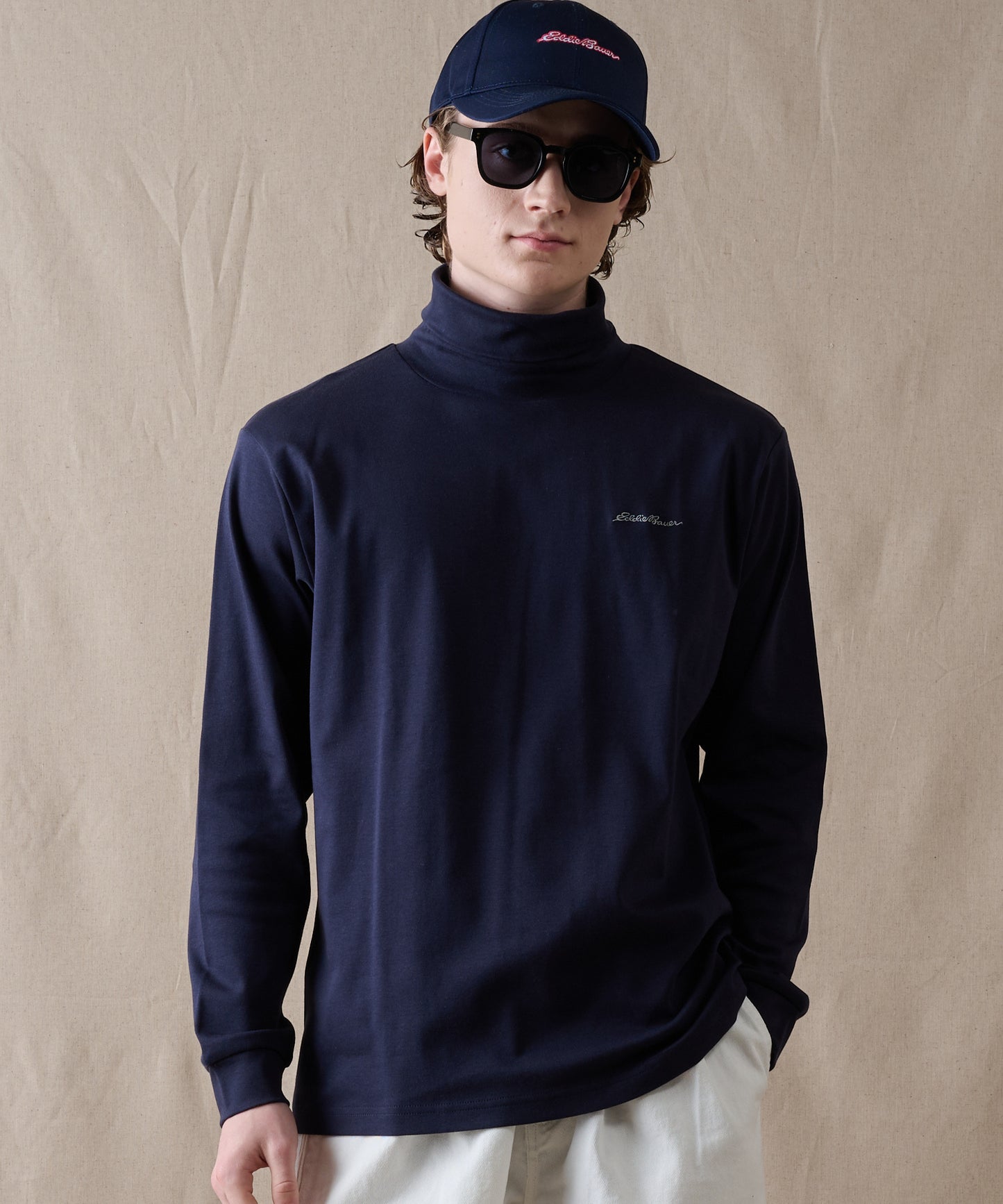 スムース タートルネック 長袖Tシャツ/SMOOTH TURTLE NECK LS TEE