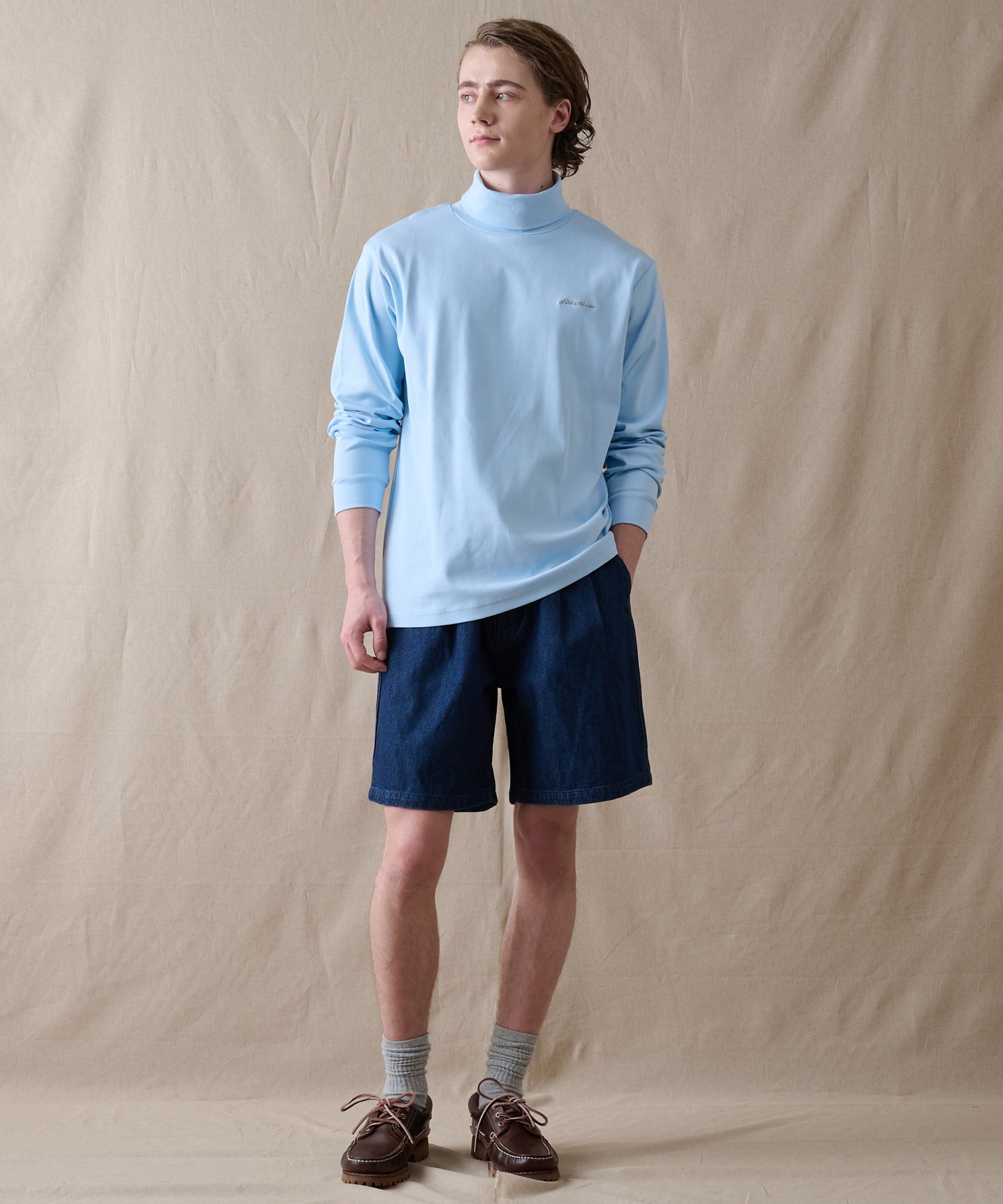 スムース タートルネック 長袖Tシャツ/SMOOTH TURTLE NECK LS TEE