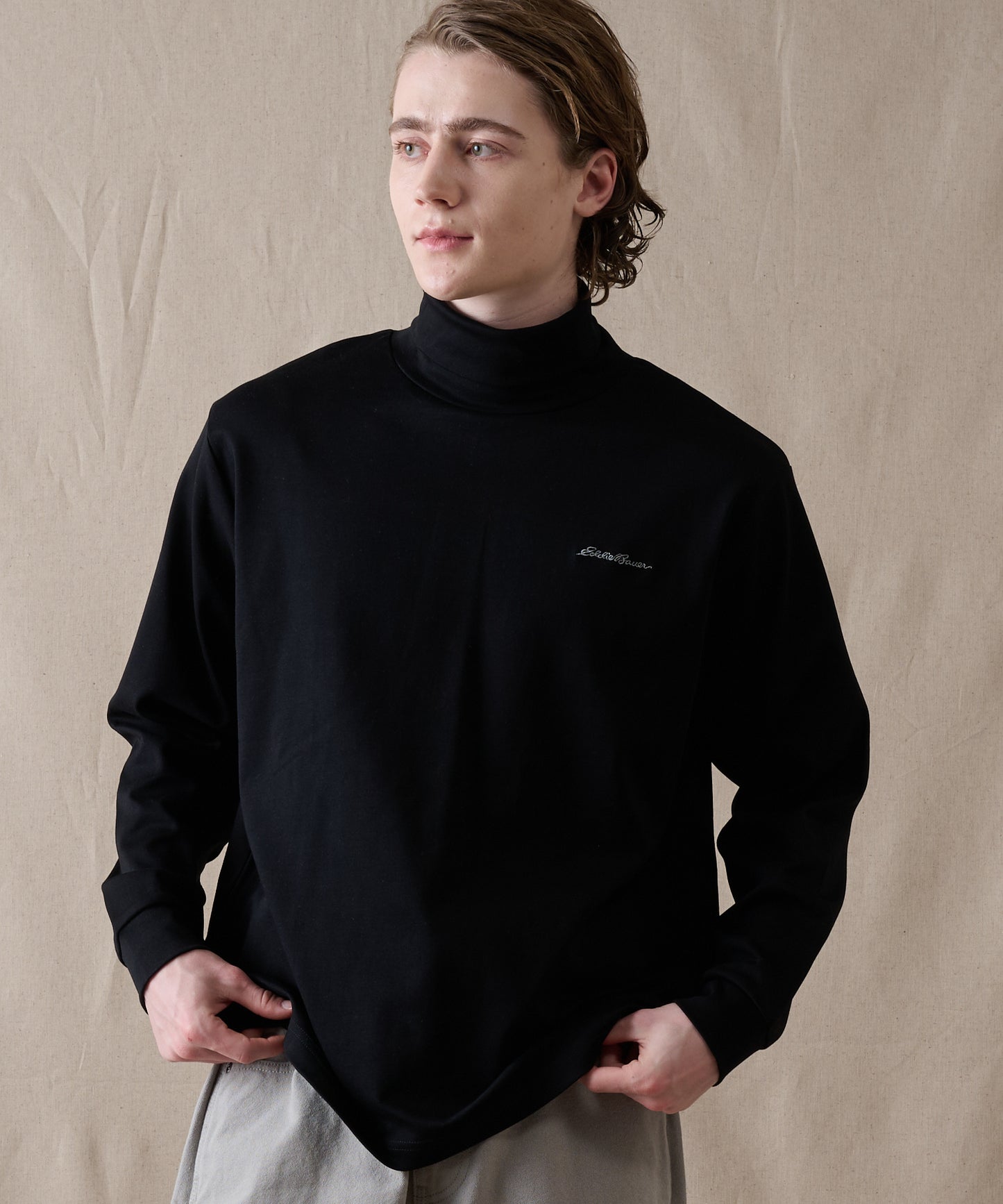 スムース タートルネック 長袖Tシャツ/SMOOTH TURTLE NECK LS TEE