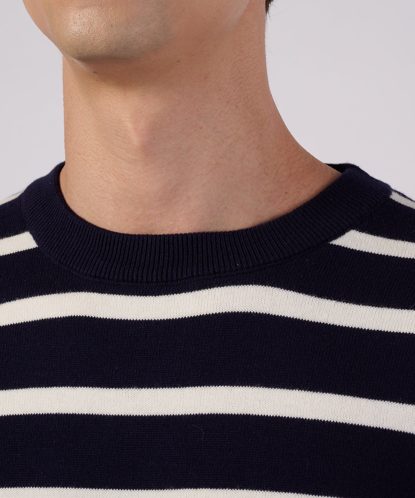 ナローボーダー ニットクルー/NARROW BORDER KNIT CREW