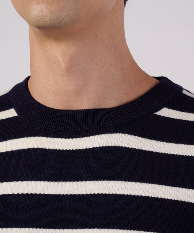 ナローボーダー ニットクルー/NARROW BORDER KNIT CREW