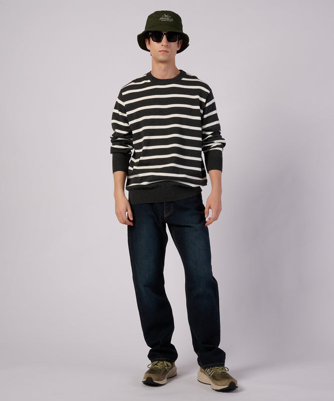 ナローボーダー ニットクルー/NARROW BORDER KNIT CREW