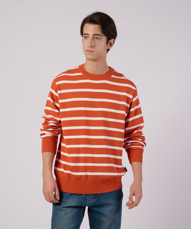ナローボーダー ニットクルー/NARROW BORDER KNIT CREW