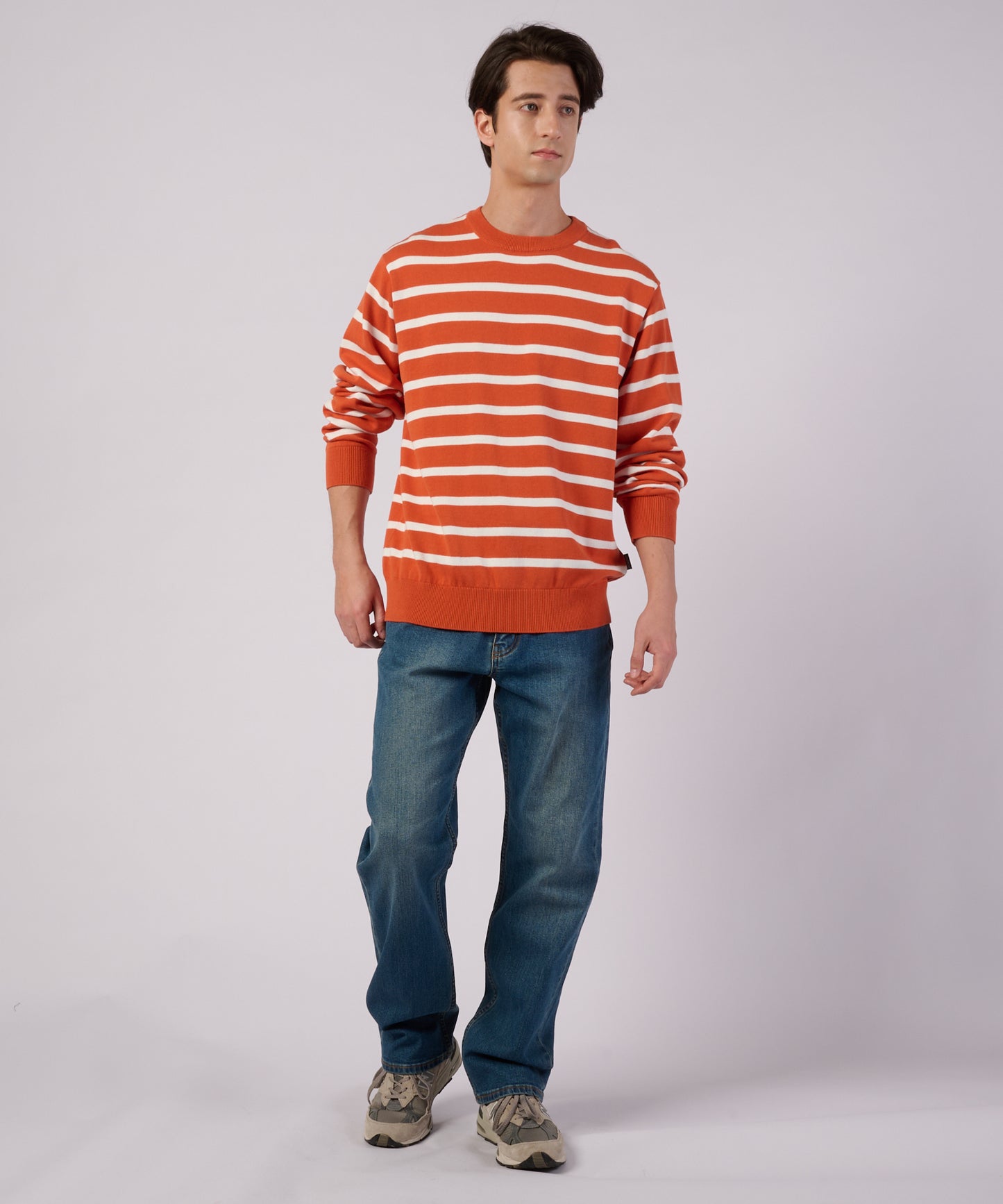 ナローボーダー ニットクルー/NARROW BORDER KNIT CREW