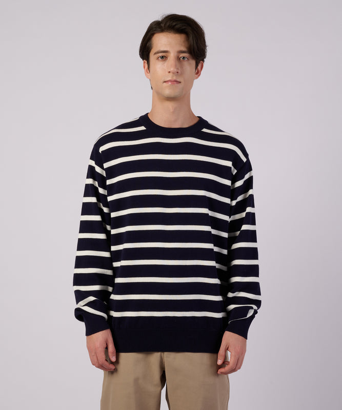 ナローボーダー ニットクルー/NARROW BORDER KNIT CREW