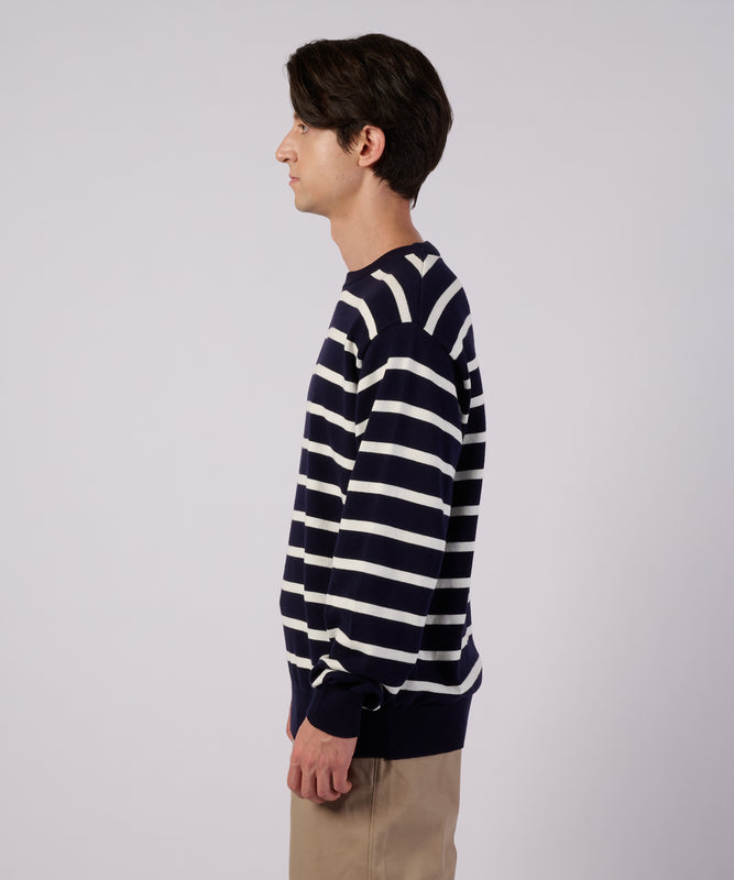 ナローボーダー ニットクルー/NARROW BORDER KNIT CREW