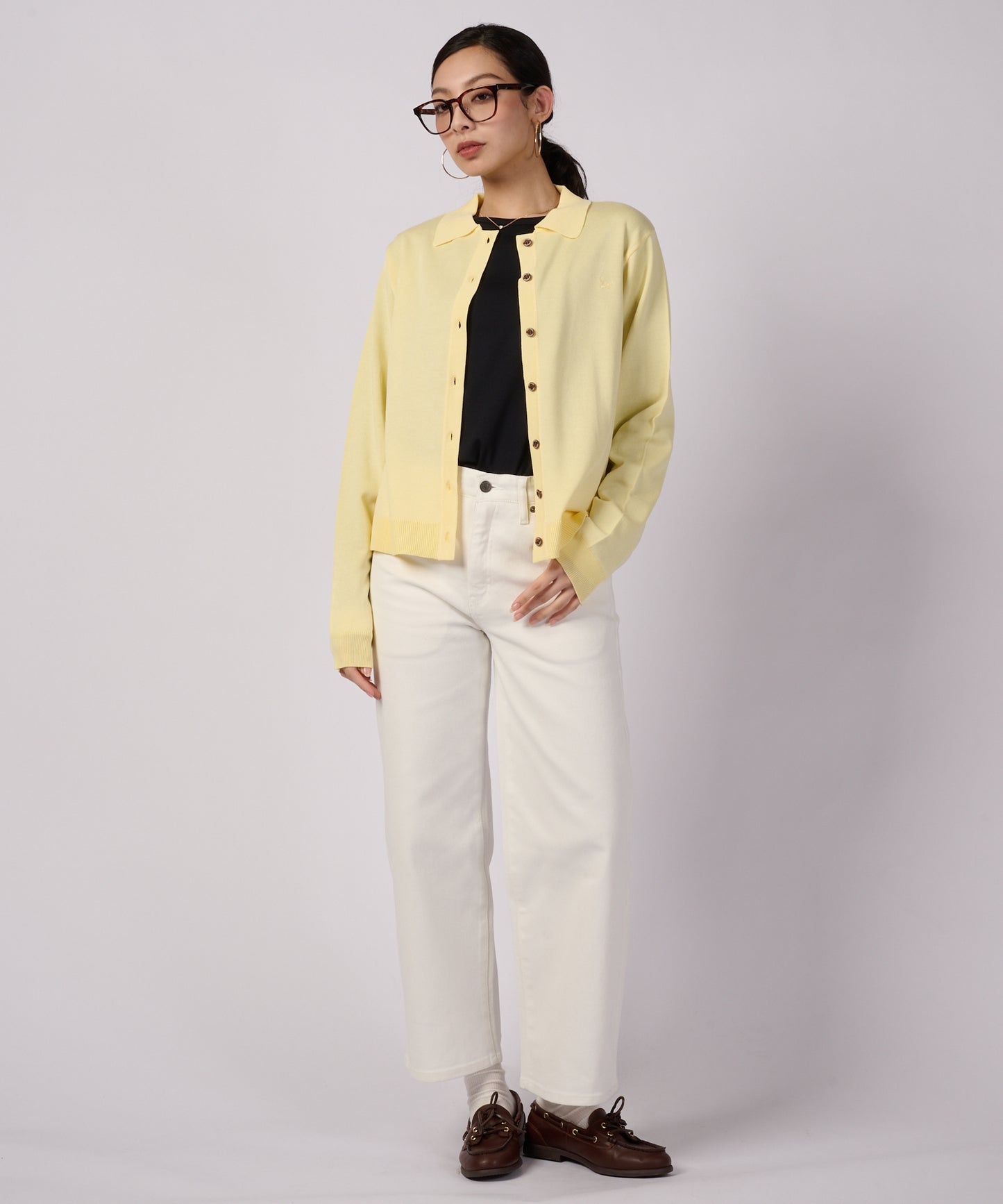 ファインゲージ カラー カーディガン/FINE GAUGE COLLAR CARDIGAN