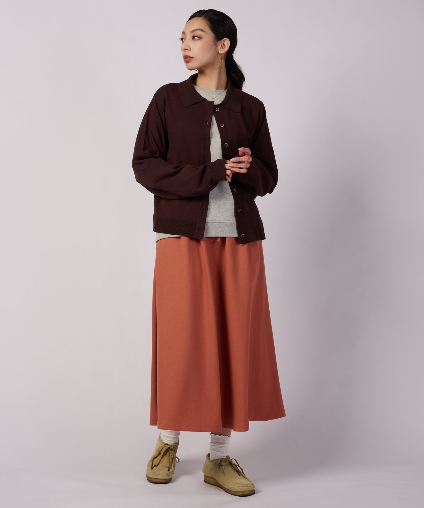 ファインゲージ カラー カーディガン/FINE GAUGE COLLAR CARDIGAN