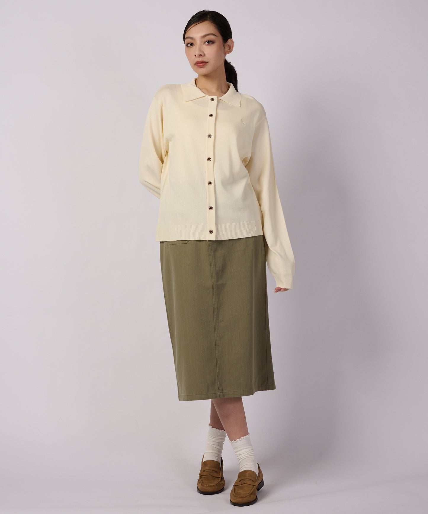 ファインゲージ カラー カーディガン/FINE GAUGE COLLAR CARDIGAN