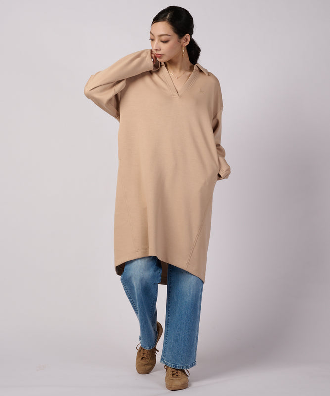 カラー スキッパー 長袖ワンピース/COLLARED SKIPPER LS DRESS