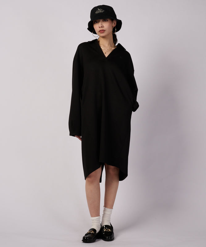 カラー スキッパー 長袖ワンピース/COLLARED SKIPPER LS DRESS