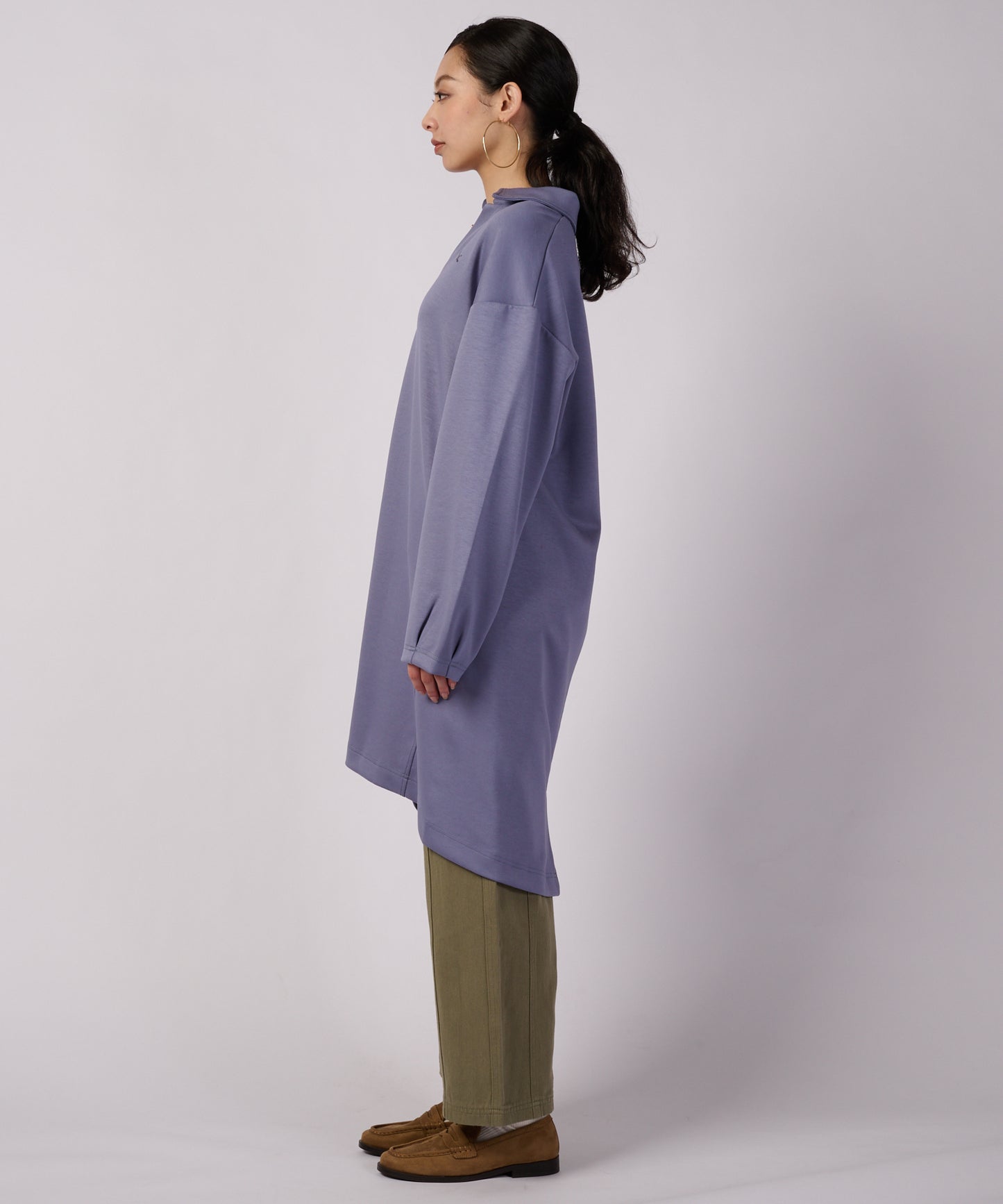カラー スキッパー 長袖ワンピース/COLLARED SKIPPER LS DRESS