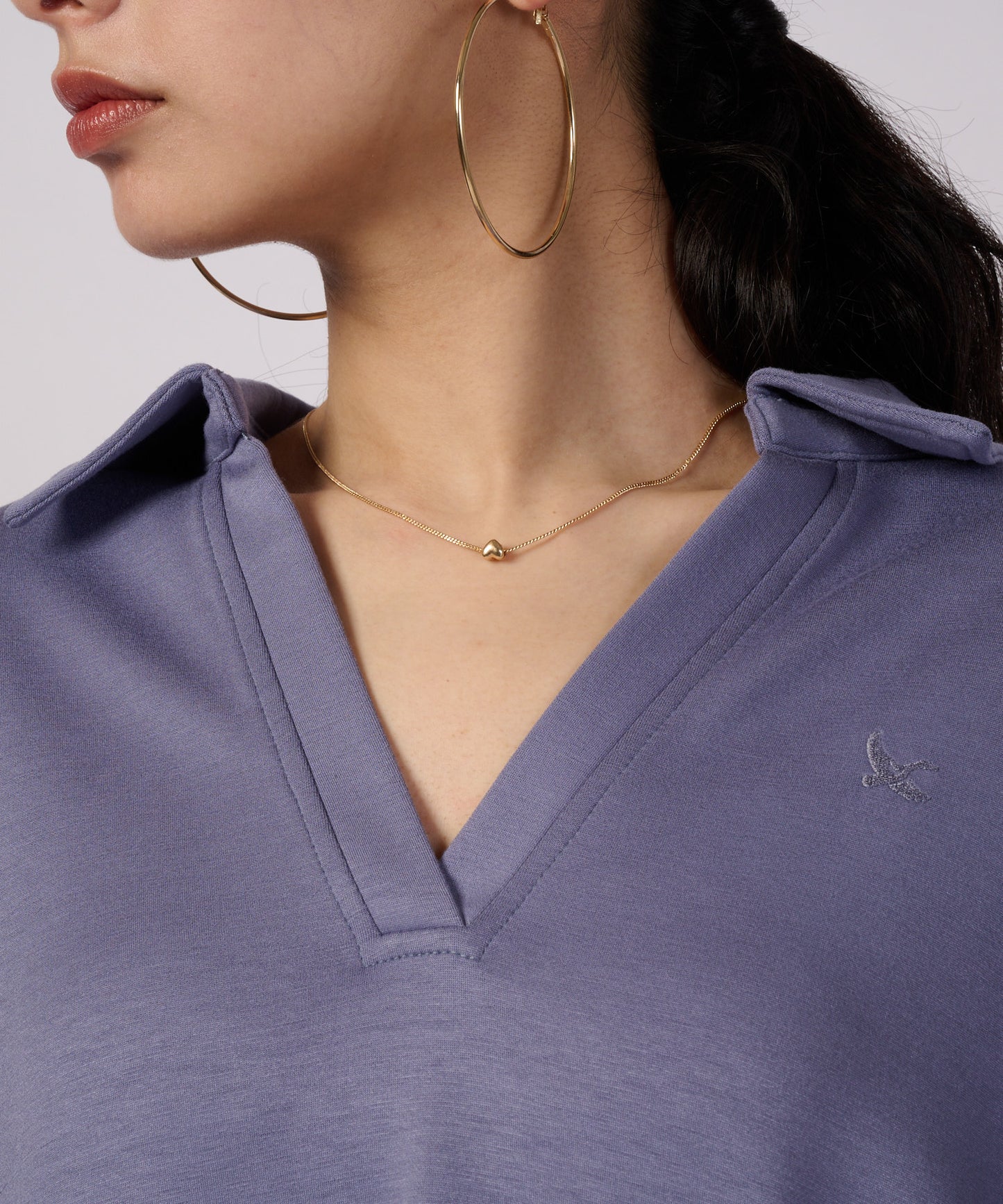 カラー スキッパー 長袖ワンピース/COLLARED SKIPPER LS DRESS