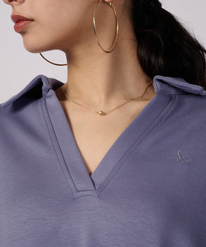 カラー スキッパー 長袖ワンピース/COLLARED SKIPPER LS DRESS