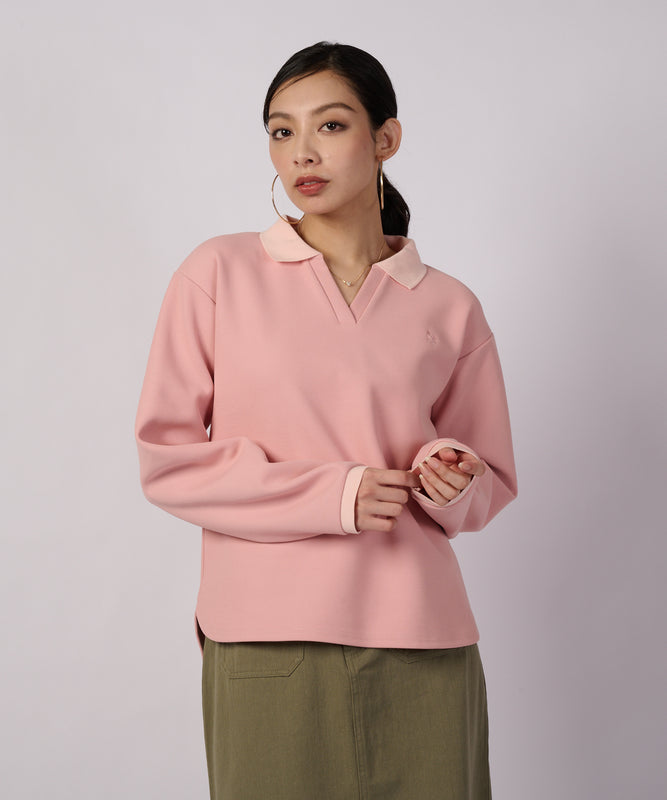 トラベル テリー 長袖ポロ/TRAVEL TERRY LS COLLAR