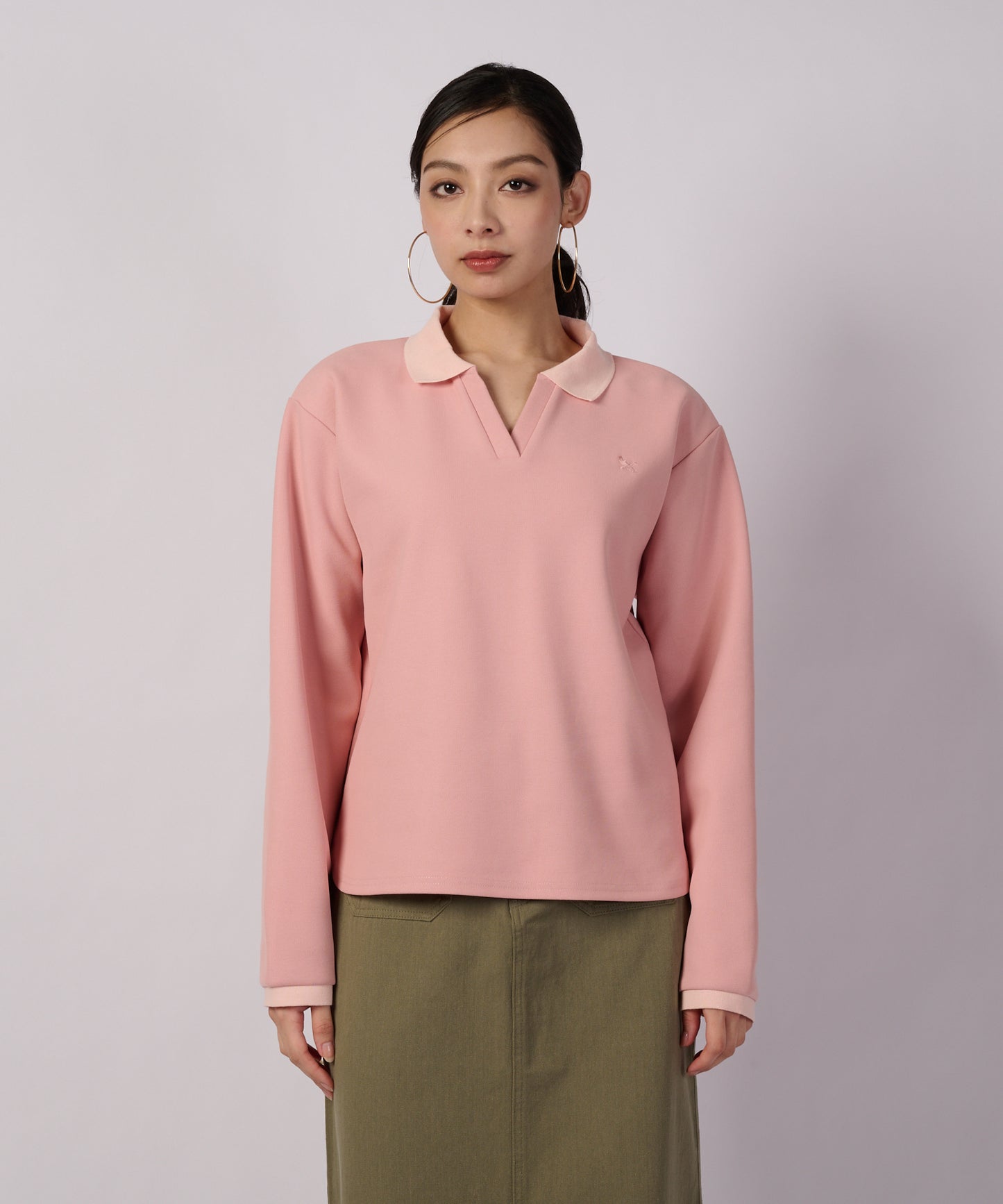 トラベル テリー 長袖ポロ/TRAVEL TERRY LS COLLAR