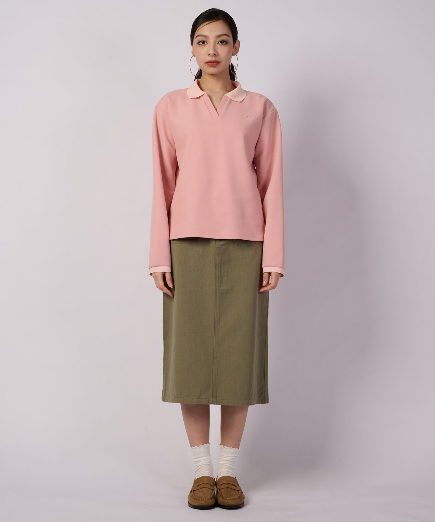 トラベル テリー 長袖ポロ/TRAVEL TERRY LS COLLAR