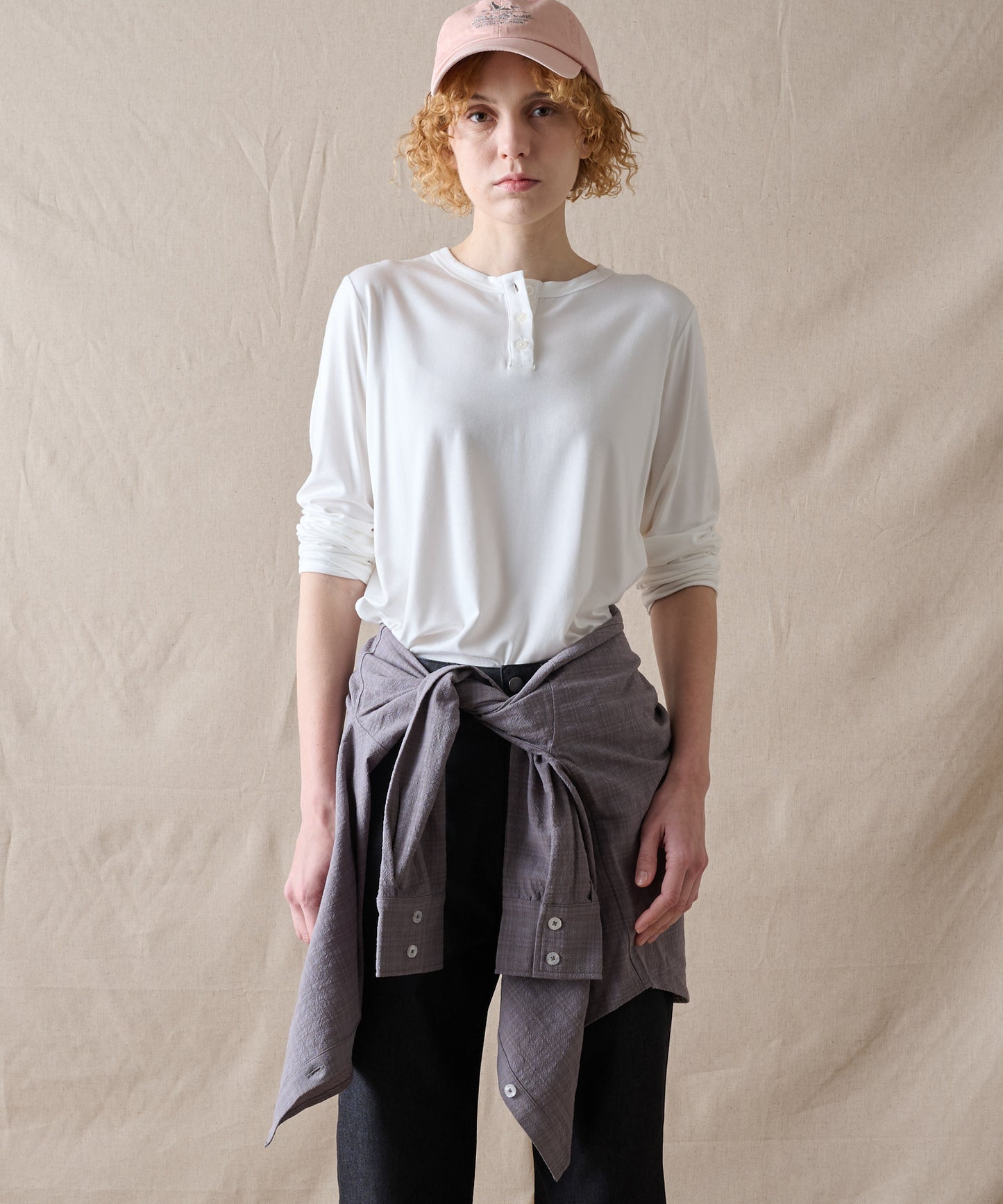 【予約】エッセンシャル ヘンリーネックシャツ/ESSENTIAL HENLEY SHIRT