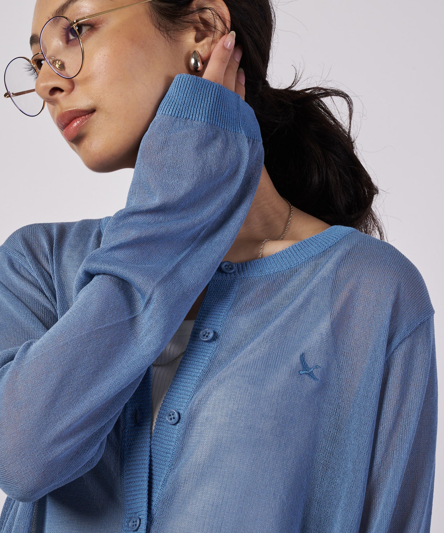 【予約】トランスルーセント ニットカーディガン/TRANSLUCENT KNIT CARDIGAN