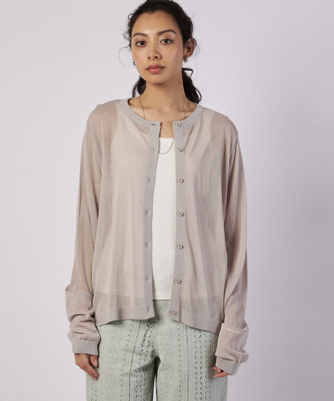 【予約】トランスルーセント ニットカーディガン/TRANSLUCENT KNIT CARDIGAN