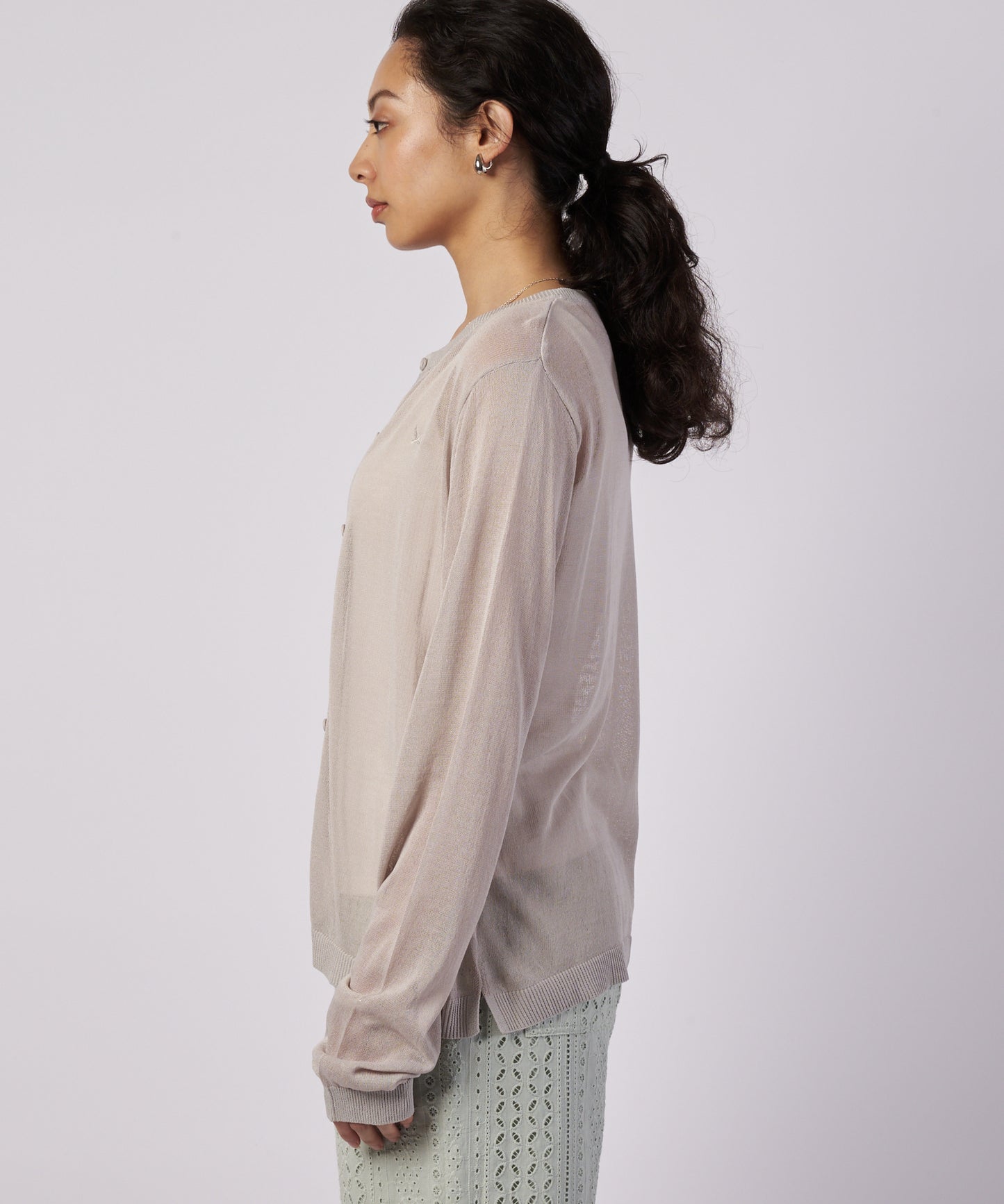 【予約】トランスルーセント ニットカーディガン/TRANSLUCENT KNIT CARDIGAN