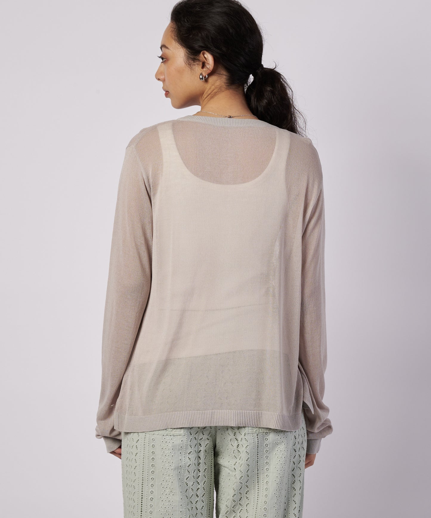 【予約】トランスルーセント ニットカーディガン/TRANSLUCENT KNIT CARDIGAN