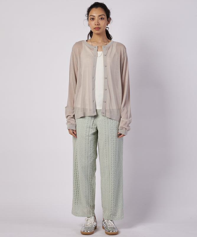 【予約】トランスルーセント ニットカーディガン/TRANSLUCENT KNIT CARDIGAN