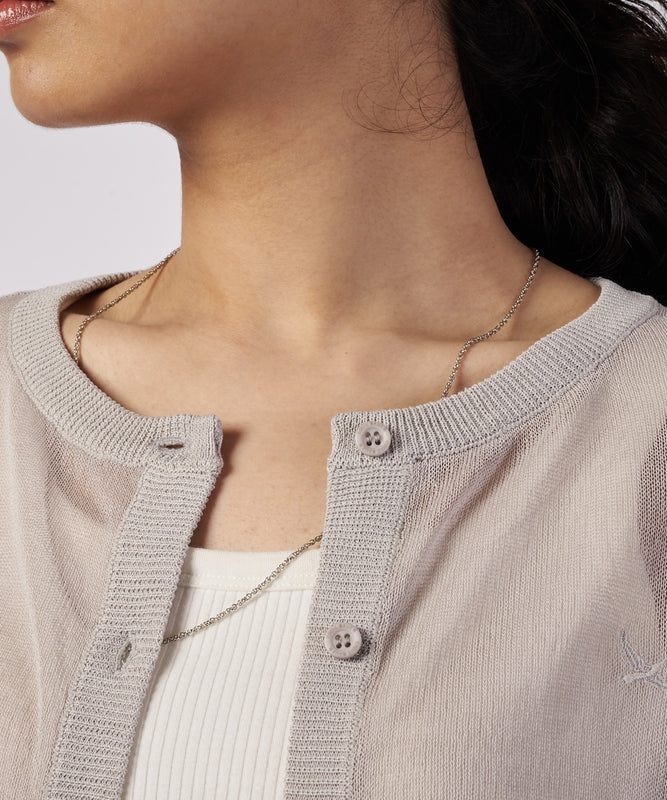 【予約】トランスルーセント ニットカーディガン/TRANSLUCENT KNIT CARDIGAN