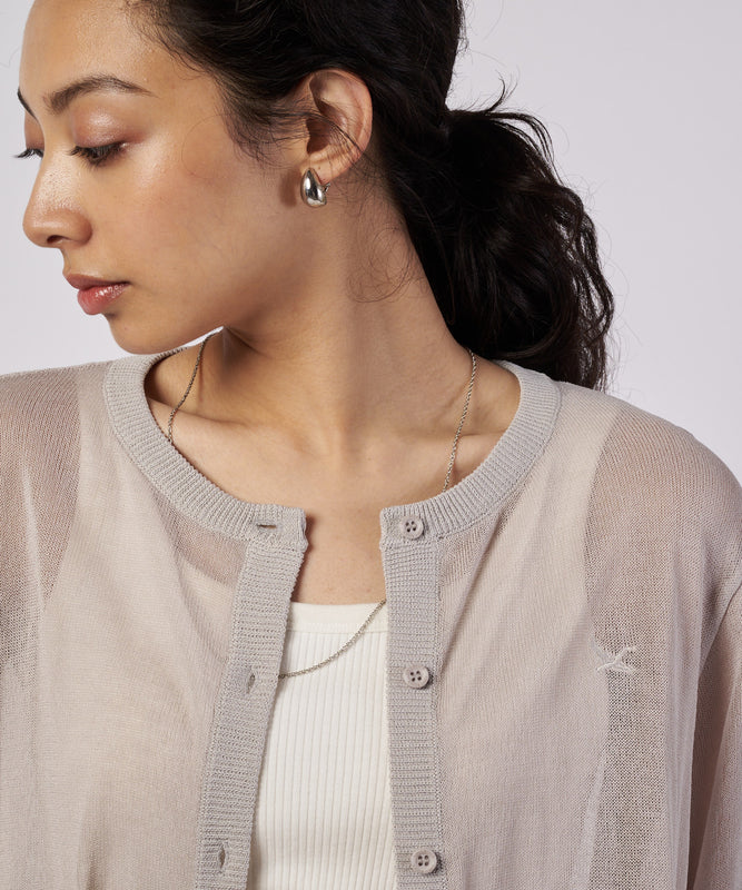 【予約】トランスルーセント ニットカーディガン/TRANSLUCENT KNIT CARDIGAN