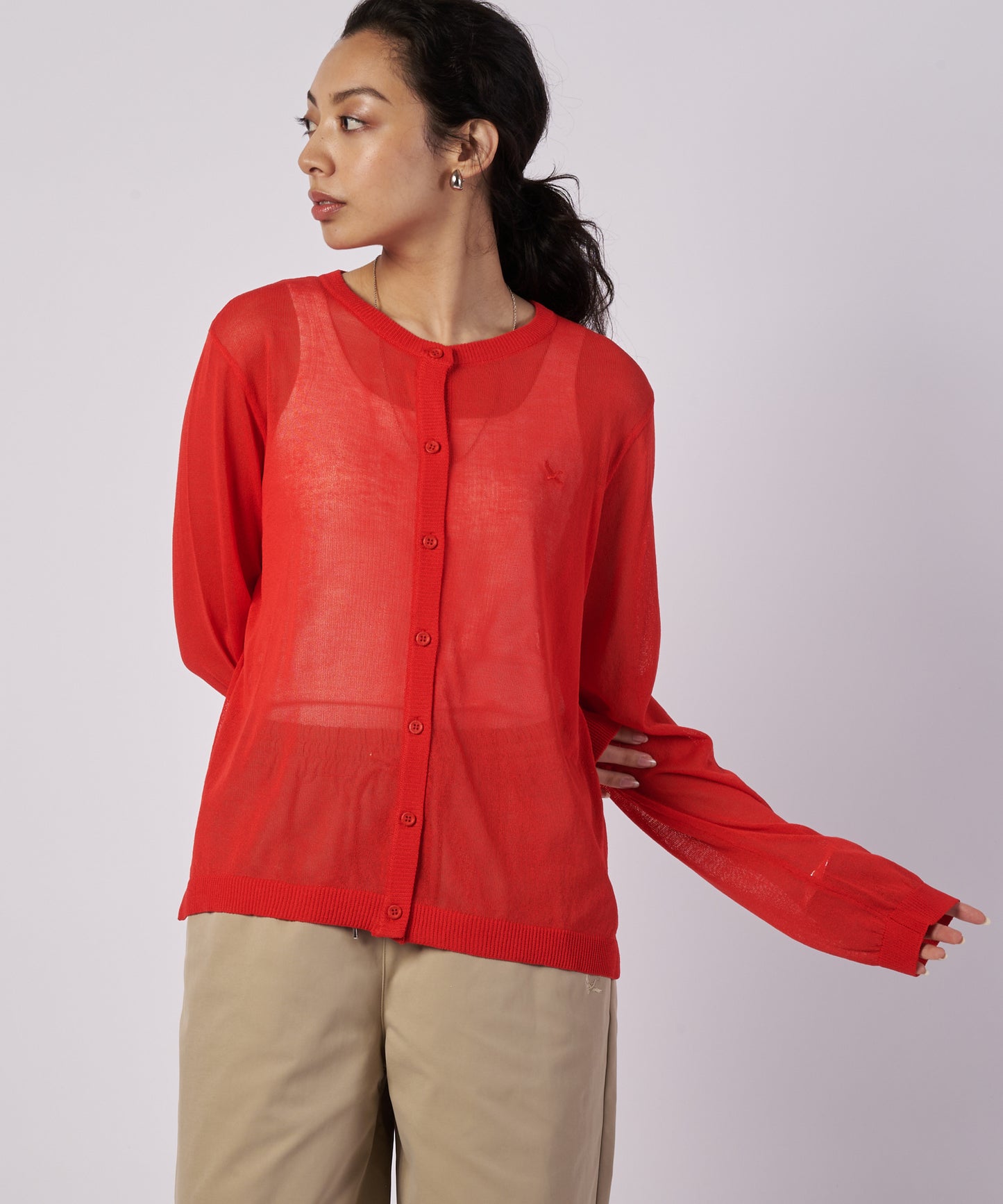 【予約】トランスルーセント ニットカーディガン/TRANSLUCENT KNIT CARDIGAN