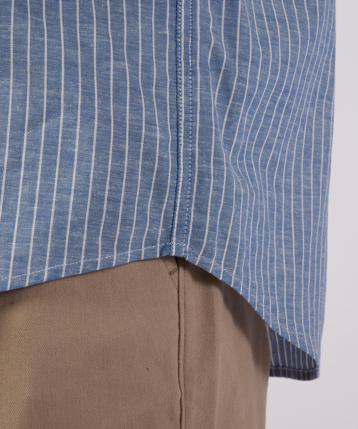 コットンリネン 長袖 ストライプシャツ/LS COTTON/LINEN STRIPE SHIRT